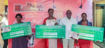Côte d'Ivoire :   Entrepreneuriat à Dimbokro, Dramane Coulibaly, DG de la LONACI finance plusieurs projets de jeunes filles