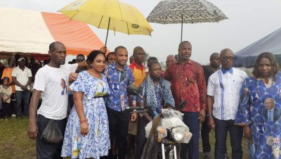 Côte d'Ivoire : Lakota, à une activité de son Parti, le Cojep, Blé Goudé évoque la question de son retour au pays avec les populations de Goudouko