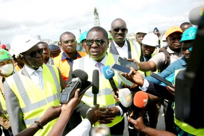 Côte d'Ivoire : Visitant les travaux de l'échangeur de l'amitié Ivoiro – Japonaise, Amédé Kouakou relève les raisons des retards sur  les chantiers