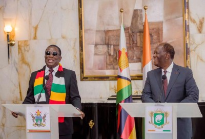 Côte d'Ivoire :  Alassane Ouattara a échangé avec le Président du Zimbabwe, l'UEMOA et la VP du Libéria