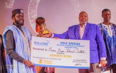 Burkina Faso : Bolloré Transport & Logistics remet deux récompenses aux meilleurs acteurs du cinéma africain