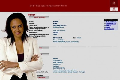 Angola : Interpol confirme une «notice rouge» pour localiser Isabel dos Santos