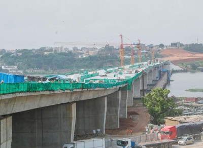 Côte d'Ivoire : 4e pont d'Abidjan, un taux d'avancement des travaux de 80%, selon le ministre Amédé Koffi Kouakou