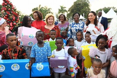 Côte d'Ivoire : Arbre de Noël 2022, Dominique Ouattara offre un Noël de rêve à 15.000 enfants