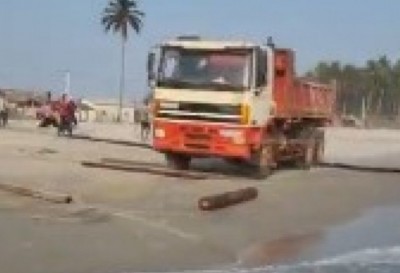 Côte d'Ivoire : Le passage des camions  sur les plages d'Assinie met en danger la vie des pêcheurs et baigneurs