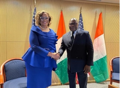 Côte d'Ivoire : La nouvelle Ambassadrice des Etats-Unis a prêté serment au Bureau de la Vice-Présidente Kamala Harris