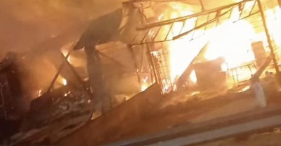 Côte d'Ivoire : Un incendie s'est déclaré dans un bidonville à Angré (pont Soro), aucune perte en vie humaine mais de nombreuses habitations parties en fumée