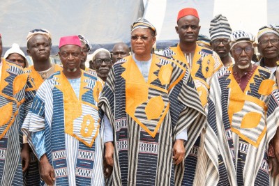 Côte d'Ivoire : Conseil régional, candidat du RHDP, Bruno Koné présente sa candidature aux têtes couronnées de la Bagoué