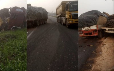 Côte d'Ivoire : Un carambolage cause du  blocage  de l'autoroute du Nord dans le sens Abidjan-Yamoussoukro ce vendredi