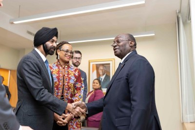 Côte d'Ivoire : Le VPR Koné reçoit le candidat des USA pour la direction de la banque mondiale