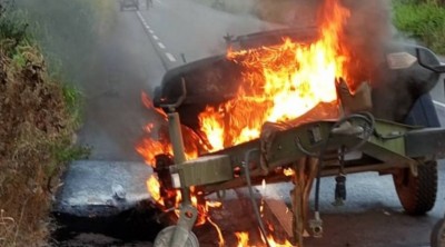 Côte d'Ivoire : Une citerne de l'armée française a pris feu sur l'axe Bouaflé-Daloa, aucune perte en vie humaine