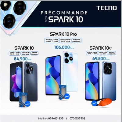 Côte d'Ivoire : La série des SPARK 10 du constructeur TECNO monte en très haut Gamme