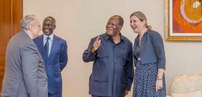 Côte d'Ivoire : La présidente de l'Assemblée nationale française s'offre une bouffée d'oxygène à Abidjan, elle est reçue par le Président Ouattara