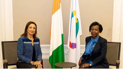 Côte d'Ivoire : Coopération, Françoise Remarck échange avec la SG de l'OIF, Louise Mishikiwabo au siège de l'institution à Paris
