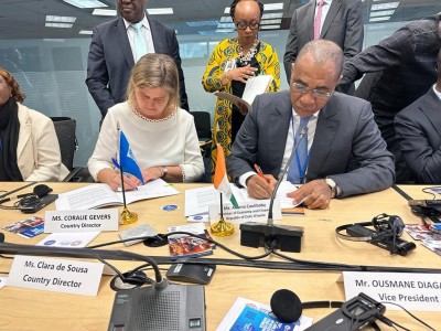Côte d'Ivoire : Washington, Abidjan et la Banque Mondiale signent deux accords de plus de 300 milliards de FCFA