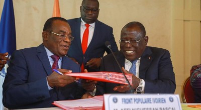 Côte d'Ivoire : Faute d'alliance, Pascal Affi N'Guessan signe un partenariat avec le RHDP puis explique que : « Le pouvoir n'est pas un restaurant »