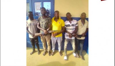 Côte d'Ivoire : Fin de cabale pour 05 présumés braqueurs, auteurs de plusieurs vols à main armée à Bouaflé et Zuenoula
