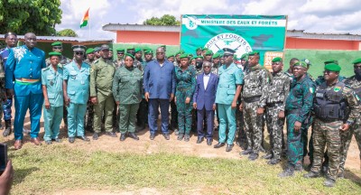 Côte d'Ivoire : Worodougou, une base de la Brigade spéciale de surveillance et d'intervention installée pour lutter contre l'orpaillage clandestin, le braconnage et le sciage à façon