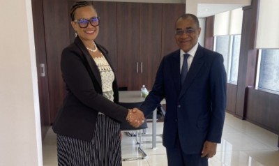 Côte d'Ivoire : L'Ambassadrice des Etats-Unis Davis Ba félicite le ministre Adama Coulibaly pour ses efforts dans la  lutte contre le blanchiment d'argent et le terrorisme
