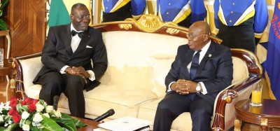 Ghana-Côte d'Ivoire :  Le nouvel ambassadeur ivoirien, Assiélou Félix Tanon, présente ses lettres de créance à Akufo-Addo