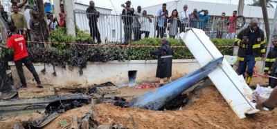 Nigeria :  Crash d'un avion à Lagos, chance pour les 4 occupants