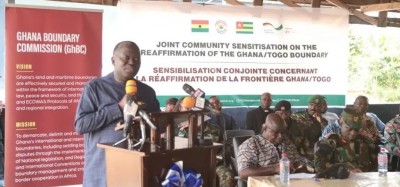 Ghana :  Sensibilisation pour la 3e phase de re-délimitation de la frontière terrestre Ghana-Togo