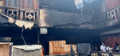 Ghana :  Incendie au centre commercial Makola à Accra, plus de 200 magasins ravagés