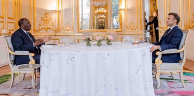 Côte d'Ivoire-France : Alassane Ouattara et Emmanuel Macron échangent à Paris