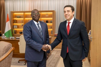 Côte d'Ivoire : Le VPR Tiémoko Koné a eu un entretien avec l'Ambassadeur d'Égypte