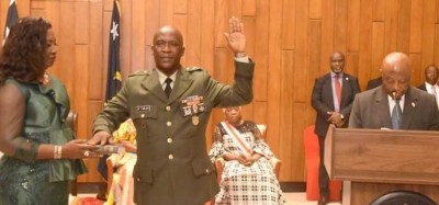 Liberia :  Boakai distingue le nouveau chef d'Etat-major, le Général Davidson Forleh