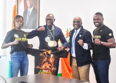 Côte d'Ivoire : Championnat du monde de kick-boxing, le ministre délégué aux Sports félicite les trois Éléphants boxeurs médaillés