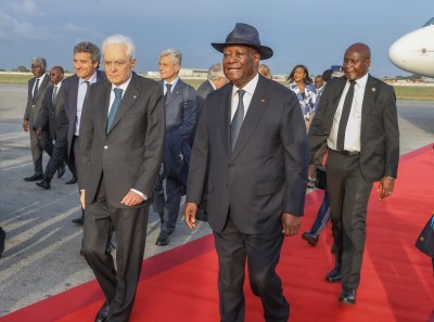 Côte d'Ivoire-Italie : Ouattara a accueilli son homologue italien  Sergio Mattarella, son agenda dévoilé