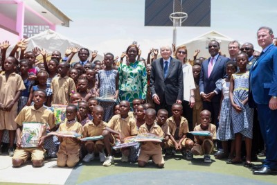Côte d'Ivoire-Italie : Mattarella s'imprègne des réalités de travail et d'apprentissage des élèves au groupe scolaire Vridi Canal