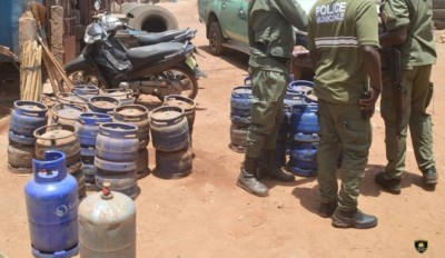 Burkina Faso : Vente illégale de gaz butane, la plus de 500 bouteilles saisies par la police