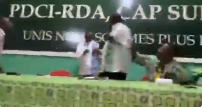 Côte d'Ivoire : En pleine réunion du PDCI à Abengourou, le Député Bredou Athanase s'attaque physiquement  à Adom Guillaume candidat malheureux aux Municipales