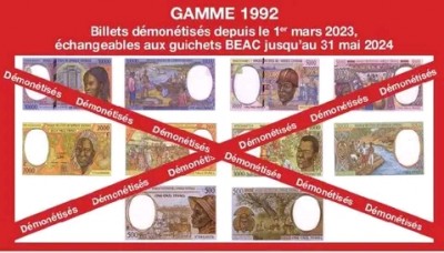 Cameroun : Cemac, les billets de la gamme de 1992 n'auront plus de valeur dans un mois