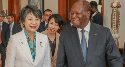 Côte d'Ivoire : Reçue par Ouattara, la cheffe de la diplomatie japonaise annonce la tenue d'un forum économique Japon-Afrique en décembre prochain à Abidjan