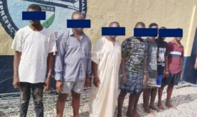 Côte d'Ivoire : Vol à main armée portant sur la somme de 70 millions à Soubré, tous les membres du gang enfin épinglés