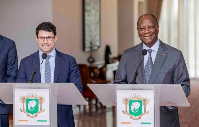 Côte d'Ivoire : Alassane Ouattara reçoit le PDG du Groupe minier ''Montage Gold'', Martino De Ciccio