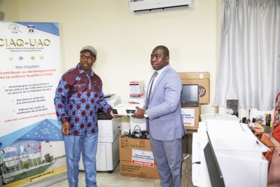 Côte d'Ivoire : La CIAQ-UAO dotée de matériels informatiques grâce à l'expérience du Professeur Henri Bah