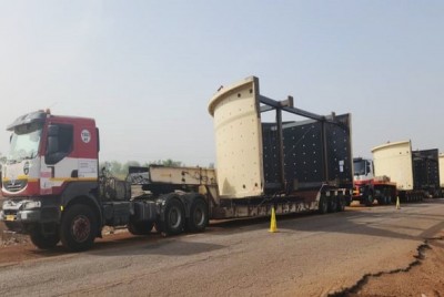 Burkina Faso : AGL réalise avec succès le transport de quatre broyeurs, du port de Tema au Ghana, à la mine d'or de Kiaka