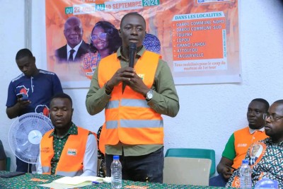 Côte d'Ivoire : Révision de la liste électorale, Mamadou Koné  Pdt de  l'UJ-RHDP : «Il y a des partis qui ne se sentent pas concernés par l'opération »