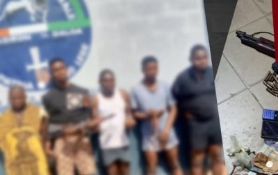 Côte d'Ivoire : Coup de filet nocturne à Daloa, cinq individus arrêtés avec un arsenal dangereux