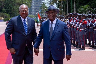 Côte d'Ivoire-Ghana : En visite à Abidjan, Mahama et Ouattara renforcent leur coopération dans les domaines de la sécurité, l'économie et la préservation de l'environnement