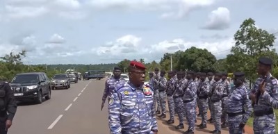 Côte d'Ivoire : Le Général Apalo inspecte le dispositif sécuritaire de la zone frontalière Nord-Est à la lisière Ghana-Burkina