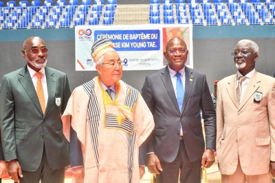 Côte d'Ivoire : Taekwondo, le gymnase du Centre Sportif Culturel et des Tic Ivoiro-Coréen Alassane Ouattara (CSCTICOA) baptisé Kim Young TAE