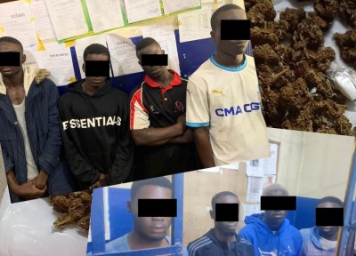 Côte d'Ivoire : Coup de filet à Marcory, huit présumés trafiquants de drogue arrêtés à Anoumabo et Sans-fil