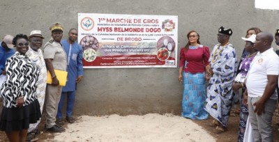 Côte d'Ivoire : Brobo, inauguration du premier marché de gros AVEC, les femmes félicitées pour leur esprit de solidarité et d'autonomisation communautaire