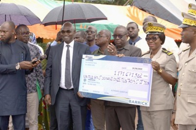 Côte d'Ivoire :  Mine d'or de Tongon : un chèque de plus d'un milliard FCFA remis pour le financement des projets communautaires des villages impactés