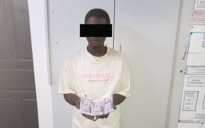 Côte d'Ivoire : Aboisso, un présumé voleur arrêté avec trois millions de francs CFA en sa possession